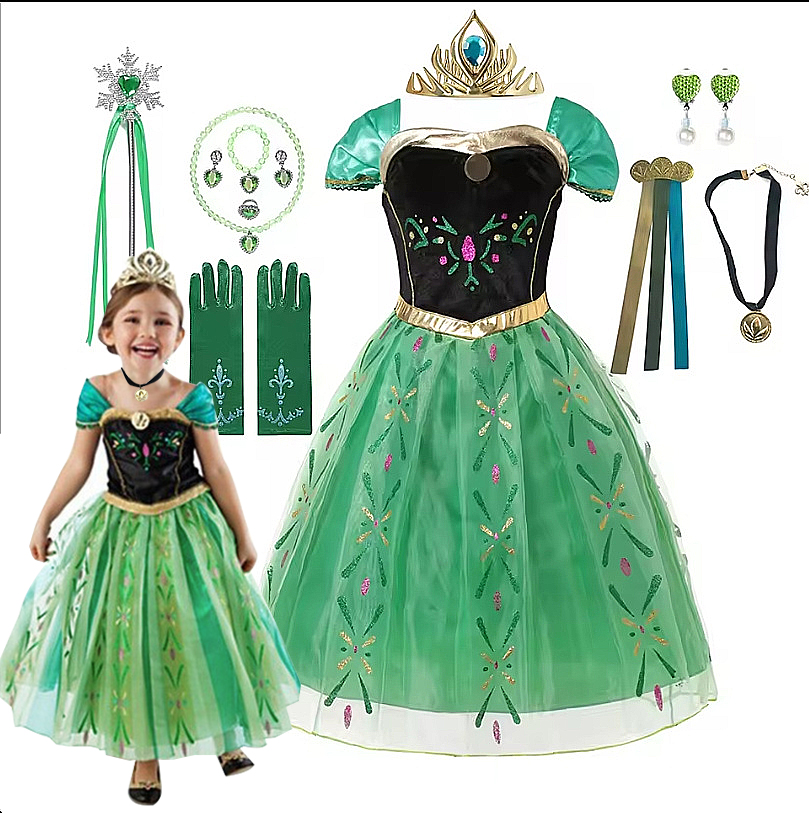 Summer Clothing Kids - Anna Kostüm Çocuklar Için Kız Fantezi