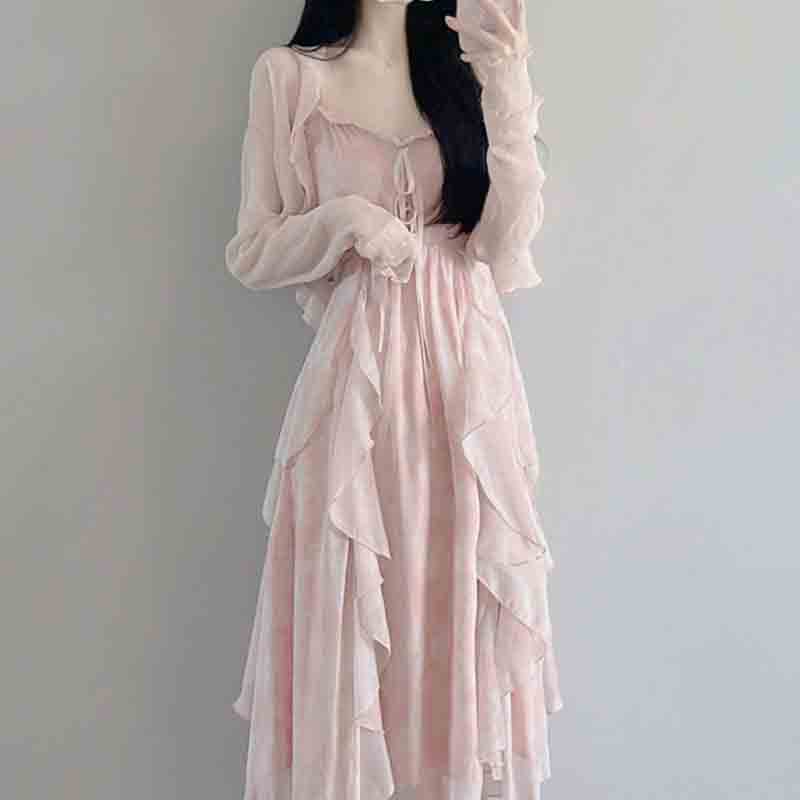 Summer Clothing Girl - Bahar sonbahar yeni tatlı kızlar kemerli