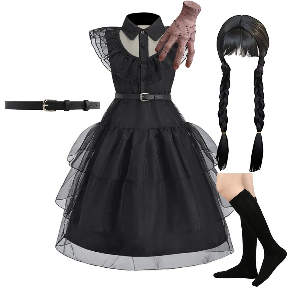 Summer Clothing Kids - Kız Kostüm Çocuklar Cosplay Siyah Cadı