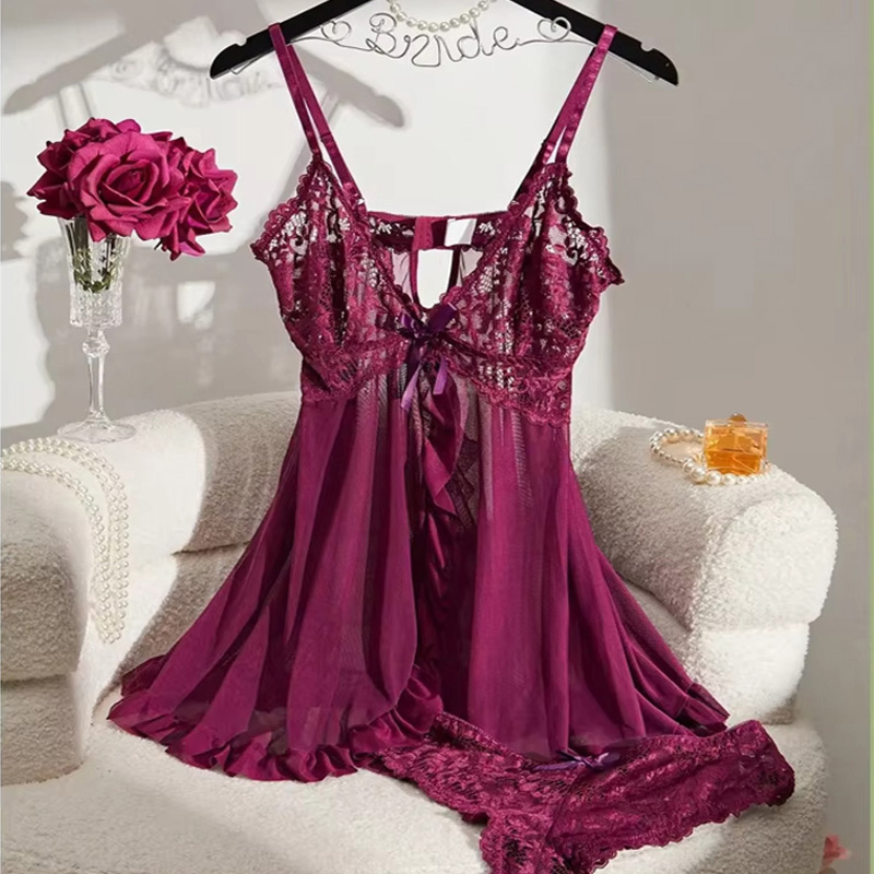 Summer Clothing Colors - Yaz Yeni Dantel Kadınlar için Gecelik