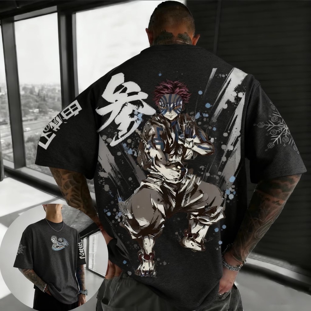 Summer Clothing Styles Men - Yaz Artı Boyutu Demon Slayer Anime