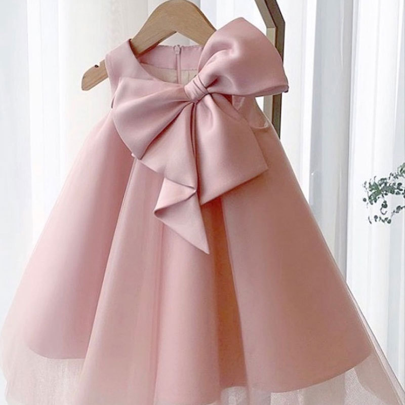 Summer Clothing Kids - Yaz Büyük Yay Bebek Kız Elbise
