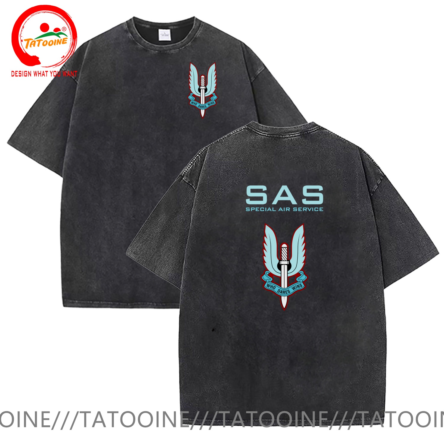 Summer Clothing Uk Men - Vintage Yıkanmış Pamuklu Tişört Komik Tasarımcı