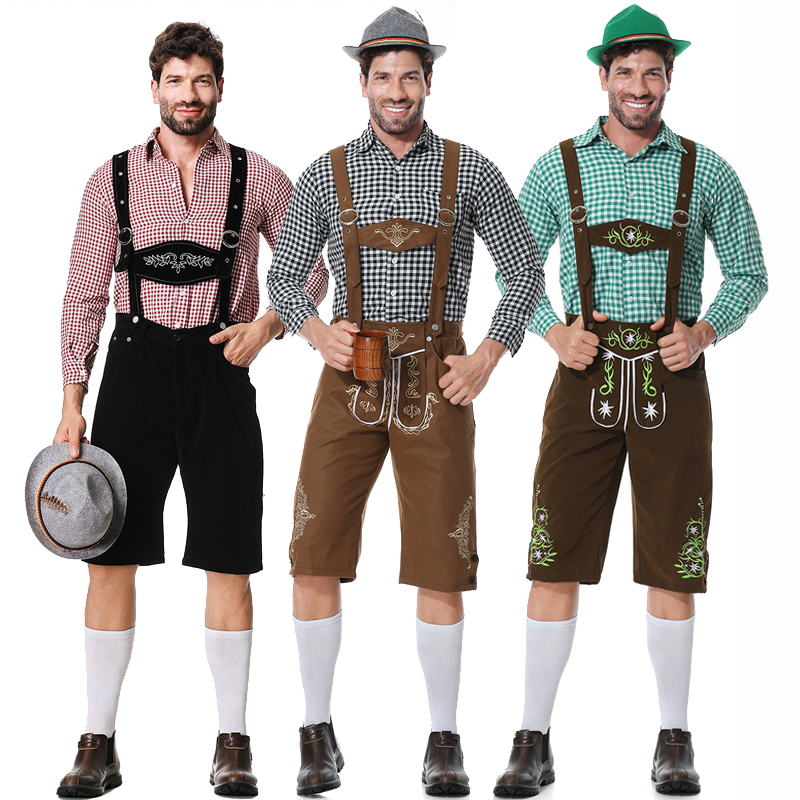 Summer Vacation Clothing Men - Guy Oktoberfest Geleneksel Lederhosen Kostüm Publar