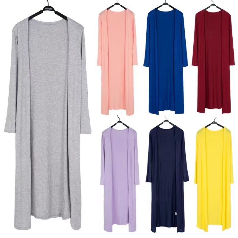 Summer Clothing Colors - 12 renkler kadınlar Modal uzun hırka