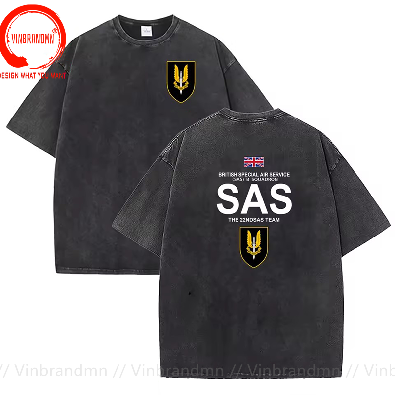 Summer Clothing Uk Men - Vintage Yıkanmış Pamuklu Tişört Komik Tasarımcı