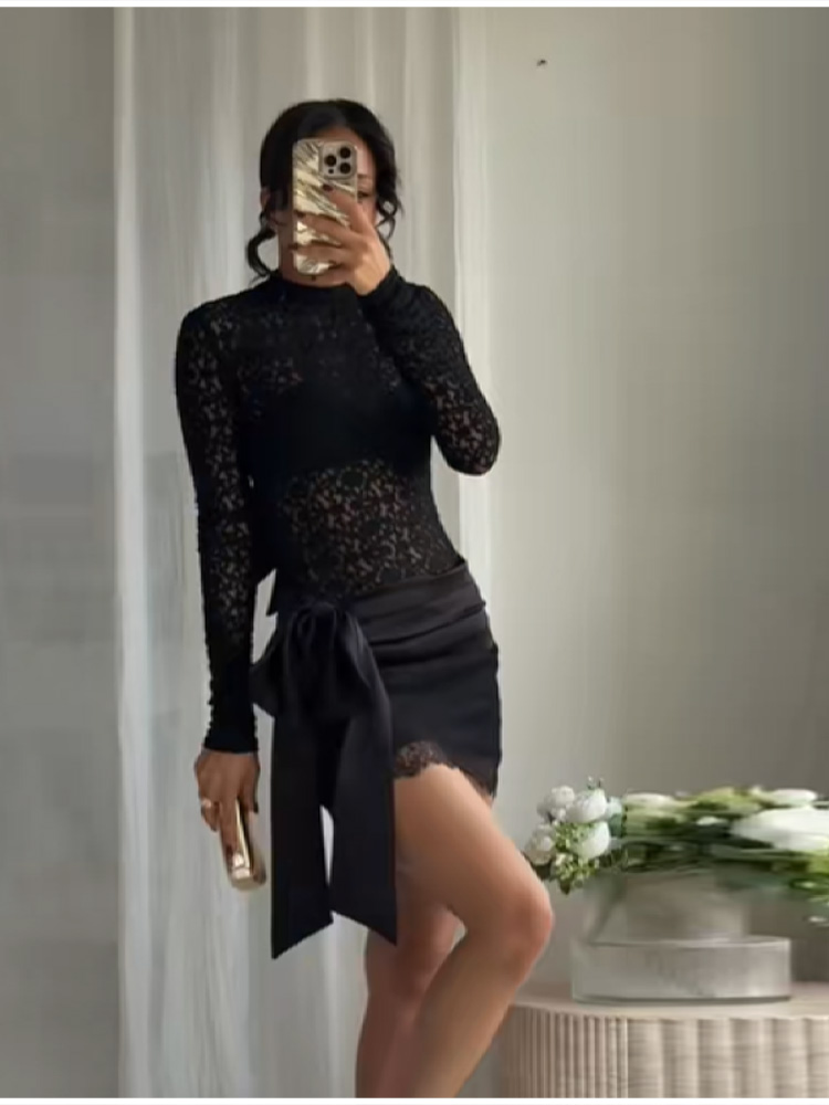 Moda Siyah Dantel Takım Saten  - Summer Vacation Clothing Men incelemesi ve fiyatı