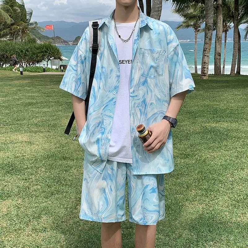 Erkek Hawaii Plaj Tie Dye Göml - Beach Shirt Hawaiian incelemesi ve fiyatı