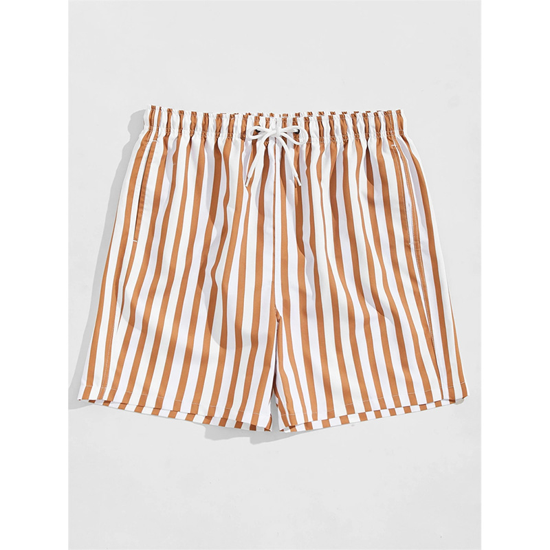 İnce Dikey Çizgili Baskı Plaj  - Summer Vacation Clothing Men incelemesi ve fiyatı
