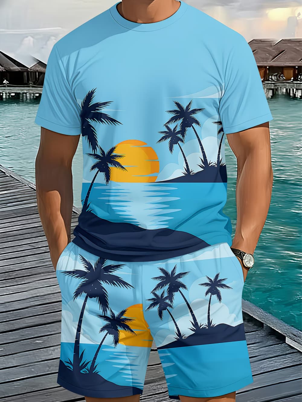2026 Erkek 2 Parça Takım Hawai - Beach Shirt Hawaiian incelemesi ve fiyatı