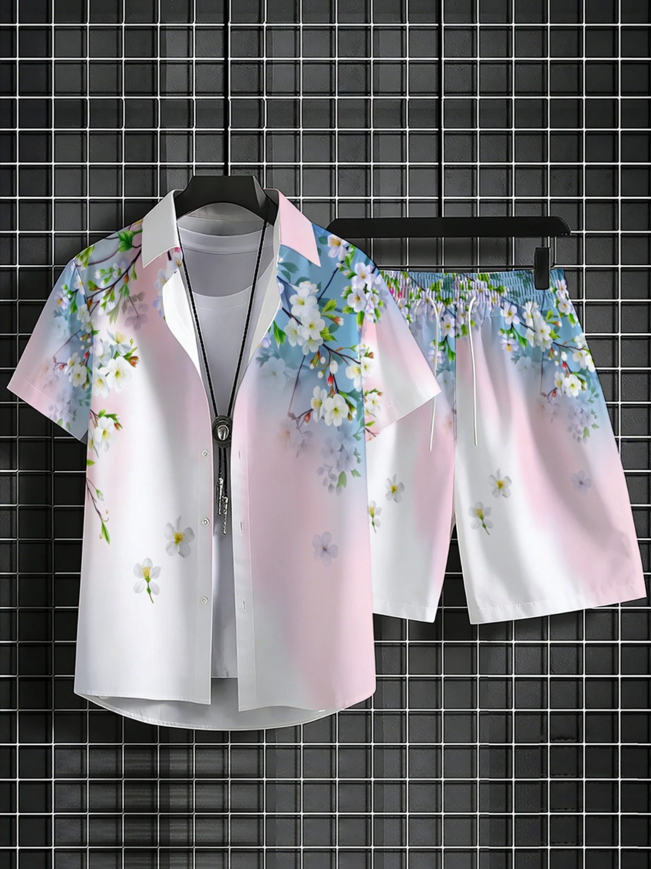 Erkek Hawaii 2 Parça Takım Gra - Beach Shirt Hawaiian incelemesi ve fiyatı