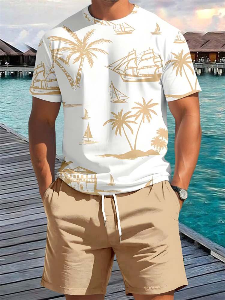 2 Parça Yaz 3D Günlük Günlük E - Beach Shirt Hawaiian incelemesi ve fiyatı