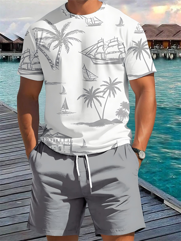 2 Parça Yaz 3D Günlük Günlük E - Beach Shirt Hawaiian incelemesi ve fiyatı