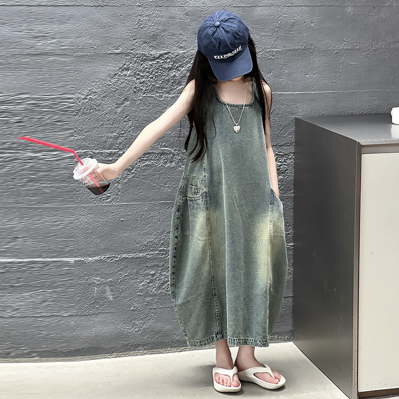 Vintage Mavi Çocuk Kız Yüksek  - Summer Clothing Girl incelemesi ve fiyatı